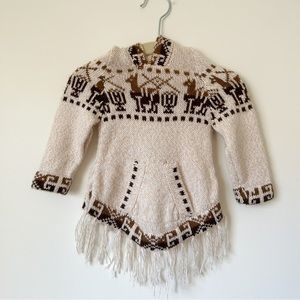 Baby Knit Sweater Poncho Size 3-6M